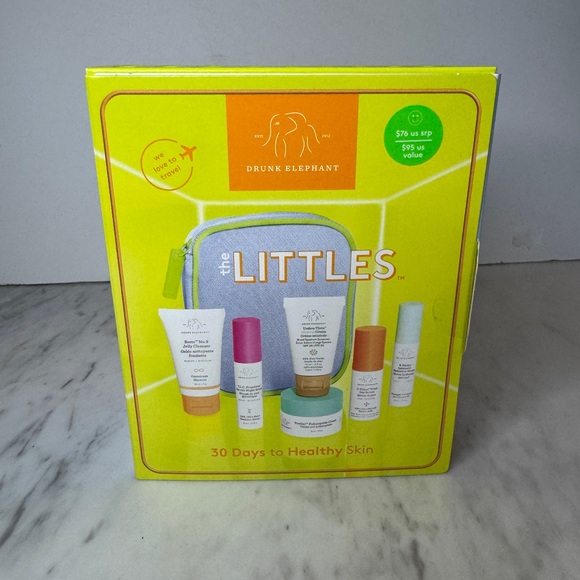 Drunk Elephant The Littles 7.0 Skincare Set - Blue and Yellow